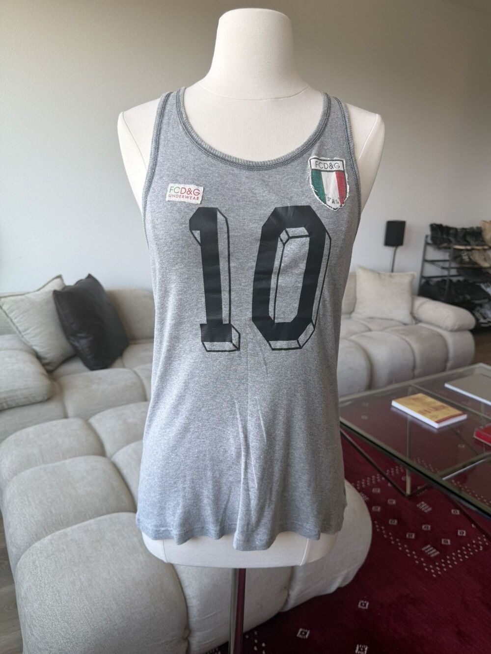 Dolce & Gabbana D&G Soccer No. 10 Y2K Tank Top